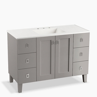  Poplin Vanity Base Bathroom Vanity - Mohair Grey