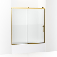  Rely Tub & Shower - Sliding Shower Door - Vibrant Brushed Moderne Brass