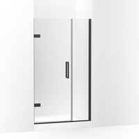  Composed Shower Door - Fixed Shower Door - Matte Black