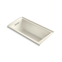  UnderScore VibrAcoustic 60'' x 30'' Soaking Tub - Biscuit