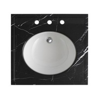  Kathryn Console Bathroom Sink - Nero Marquina Marble