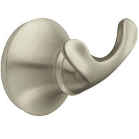  Forte Sculpted Robe Hook Bathroom Accessory - Vibrant Brushed Nickel