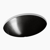  Sartorial Undermount Style Bathroom Sink - Black