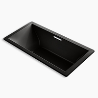  Underscore 72" x 36" Soaking Tub - Black