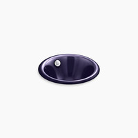  Iron Plains Self Rimming Cast Iron Bathroom Sink - Indigo Blue