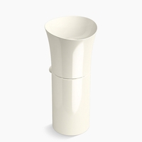  Veil Pedestal Bathroom Sink - Biscuit