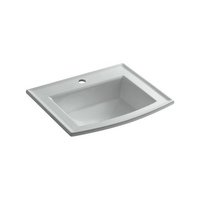  Archer Self Rimming Bathroom Sink - Ice Grey