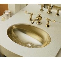  Rhythm Undermount Style Bathroom Sink - Mirror / French Gold