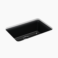  Cairn White/Color Undermount - Single Bowl Kitchen Sink - Matte Black
