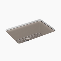  Cairn White/Color Undermount - Single Bowl Kitchen Sink - Matte Taupe