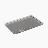  Cairn White/Color Undermount - Single Bowl Kitchen Sink - Matte Grey