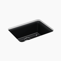  Cairn White/Color Undermount - Single Bowl Kitchen Sink - Matte Black
