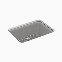  Cairn White/Color Undermount - Single Bowl Kitchen Sink - Matte Grey