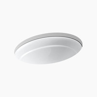  Serif Undermount Style Bathroom Sink - White