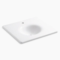  Iron/Impressions Vanity Top Bathroom Vanity - White