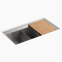  Poise Stainless Steel Undermount - Double Bowl Kitchen Sink - Stainless Steel
