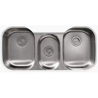 Triple Bowl Kitchen Sink 41-5/8'' x 20-1/8'' x 9-1/2''