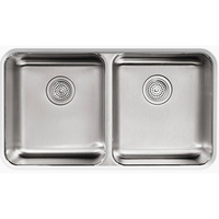  Undertone Stainless Steel Undermount - Double Bowl Kitchen Sink - Stainless Steel