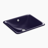  Iron Plains Undermount Style Bathroom Sink - Indigo Blue