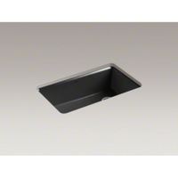  Riverby White/Color Undermount - Single Bowl Kitchen Sink - Black