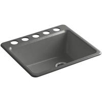  Riverby White/Color Undermount - Single Bowl Kitchen Sink - Thunder Grey