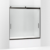  Levity Tub & Shower - Sliding Shower Door - Anodized Dark Bronze