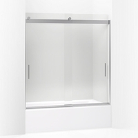  Levity Tub & Shower - Sliding Shower Door - Bright Polished Silver