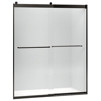  Levity Shower Door - Sliding Shower Door - Anodized Dark Bronze