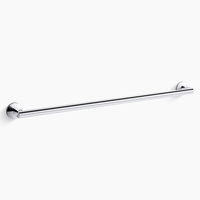  Components Towel Bar Bathroom Accessory - Polished Chrome