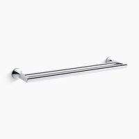  Components Towel Bar Bathroom Accessory - Polished Chrome