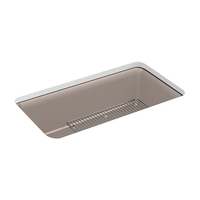  Cairn White/Color Undermount - Single Bowl Kitchen Sink - Matte Taupe