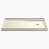  Rely Single Threshold 48'' and Larger Shower Base - Biscuit