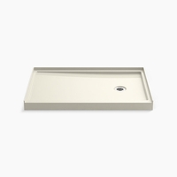  Rely Single Threshold 48'' and Larger Shower Base - Biscuit