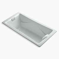  Tea-For-Two 72" x 36" Soaking Tub - Ice Grey