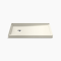  Rely Single Threshold 48'' and Larger Shower Base - Biscuit
