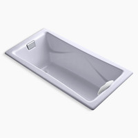  Tea-For-Two 72" x 36" Soaking Tub - Lavender Grey
