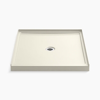  Rely Single Threshold Up To 42" Shower Base - Biscuit