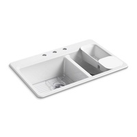 Double Bowl Kitchen Sink 33 in x 22 in