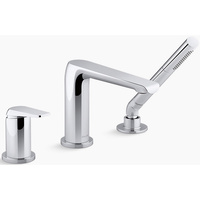  Avid Deck Mount With Handshower Tub Faucet - Polished Chrome