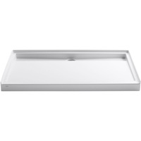  Groove Single Threshold Up To 42" Shower Base - White