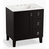  Poplin Vanity Base Bathroom Vanity - Mohair Grey