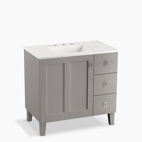  Poplin Vanity Base Bathroom Vanity - Mohair Grey