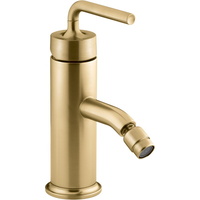  Purist Over The Rim Bidet Faucet - Vibrant Brushed Moderne Brass