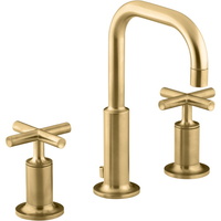  Purist 8'' Widespread Bathroom Faucet - Vibrant Brushed Moderne Brass