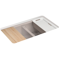  Riverby White/Color Undermount - Double Bowl Kitchen Sink - Truffle