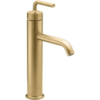  Purist Vessel Filler Bathroom Faucet - Vibrant Brushed Moderne Brass