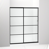  Elate Shower Door - Sliding Shower Door - Matte Black