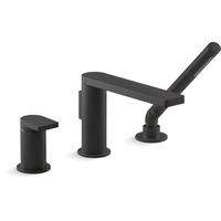  Composed Deck Mount With Handshower Tub Faucet - Matte Black