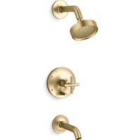  Purist Tub & Shower Faucet Trim Trim Kit - Vibrant Brushed Moderne Brass