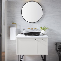  Essential Round Mirror - Matte Black